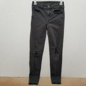 American Eagle jeans 0 Hi-Rise Jegging distressed ripped grunge skinny stretch